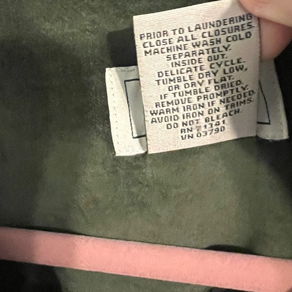 L.L. BEAN Velvet Jean Jacket Size XL Olive Army Green - Picture 4 of 5